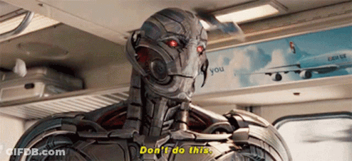 Robot Saying Don't Do This In Front Of Cruise Ad GIF