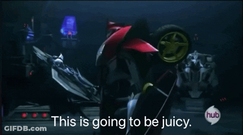A Robot Says " This Is Going To Be Juicy " GIF
