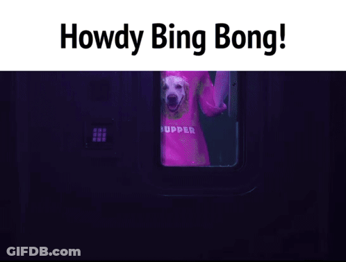 A Robot Wearing A Pink Shirt That Says Bumper On It GIF
