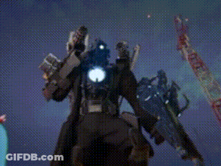 A Robot With A Light On The Back Of It GIF