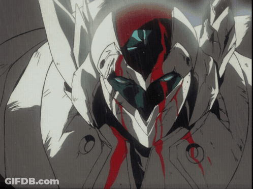 A Robot With Blood Coming Out Of Its Face GIF