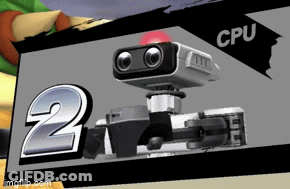 A Robot With The Number 2 On It 'S Head GIF