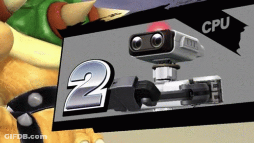 A Robot With The Number 2 On It 'S Head GIF