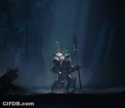 A Robot With The Word Wrath On Its Chest GIF
