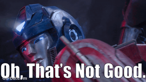 A Robot With The Words Uh That 'S Not Good GIF