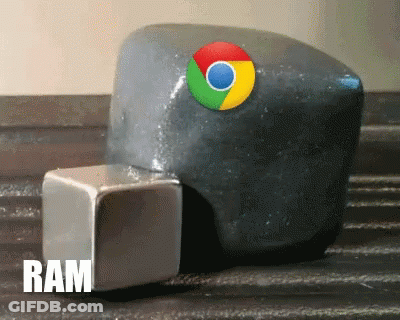 A Rock With A Google Chrome Logo On It GIF