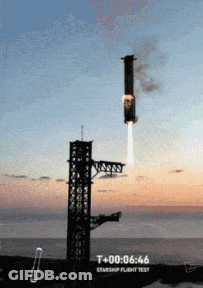 A Rocket Is Being Launched At T + 00 : 06 : 44 GIF