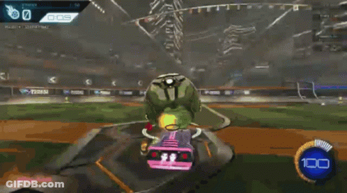 A Rocket League Game Being Played On A Computer GIF
