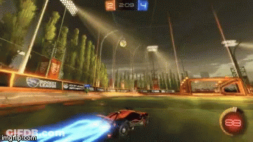 A Rocket League Game Is Being Played With A Score Of 2 To 4 GIF