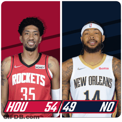 A Rockets Player And A New Orleans Player GIF