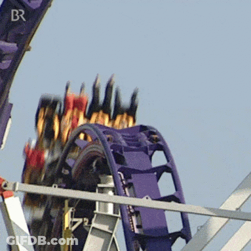 A Roller Coaster With The Letter Br On The Bottom Right GIF