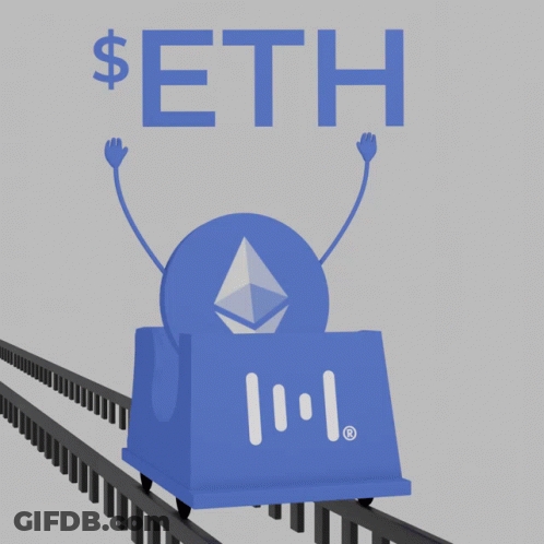 A Roller Coaster With The Word Eth On The Front GIF