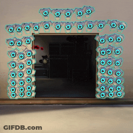 Room Filled With Speakers And YoYo Sign GIF
