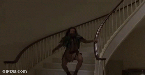 A Room With A Mirror And The Words I 'M Back On It GIF