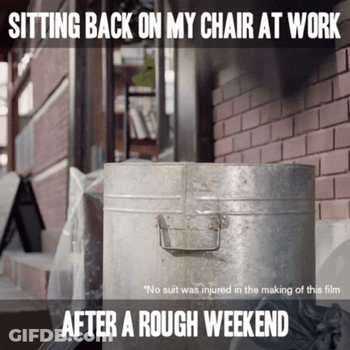 A Rough 4 Day Weekend GIF