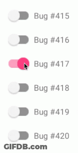 A Row Of Buttons With The Numbers 415 416 417 And 419 On Them GIF