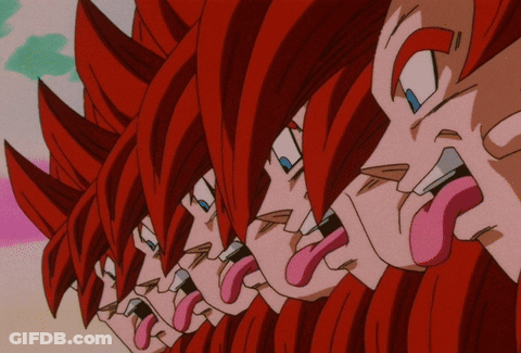 A Row Of Cartoon Characters With Their Tongues Out GIF