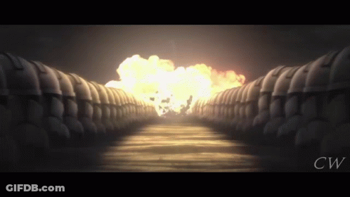 A Row Of Storm Trooper Helmets Are Lined Up In A Row GIF