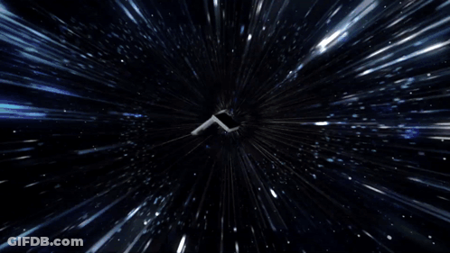 A Samsung Phone Is Being Displayed In Space GIF