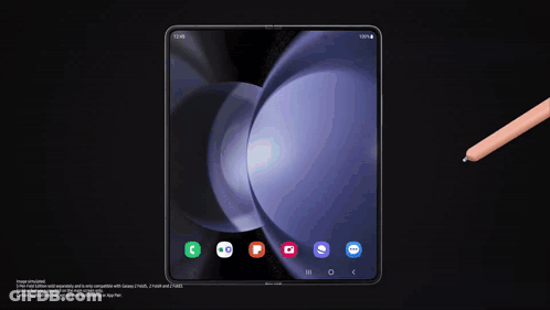 A Samsung Phone Shows A Page That Says " Our Galaxy " GIF