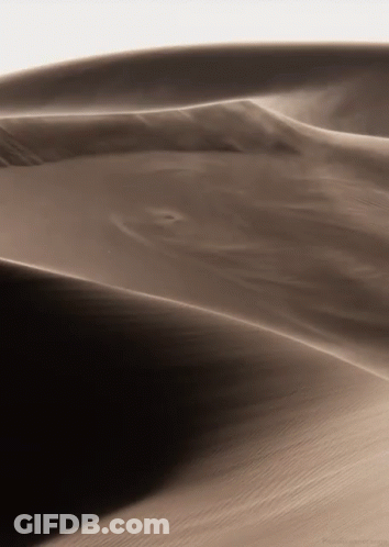 A Sand Dune With A White Sky In The Background GIF