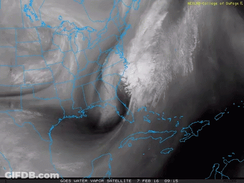 A Satellite Image Of The United States Shows A Storm Coming In GIF