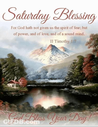 A Saturday Blessing With A Bible Verse From Timothy GIF