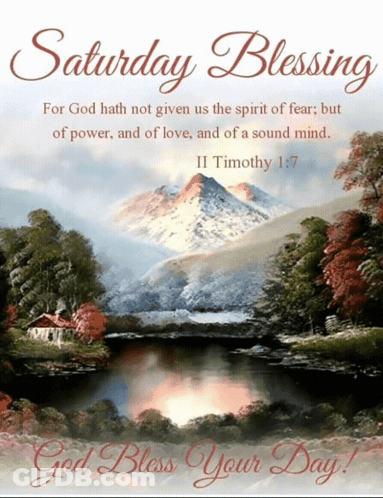A Saturday Blessing With A Bible Verse From Timothy GIF