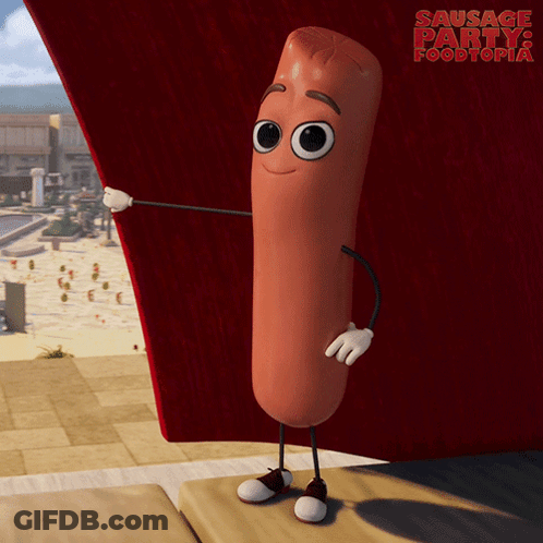 A Sausage With Arms And Legs From Sausage Party GIF