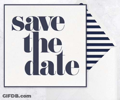 A Save The Date Card That Says Save The Date GIF
