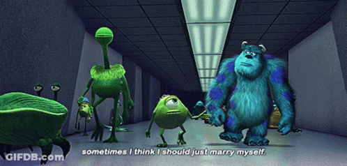A Scene From Monsters Inc With Mike Wazowski And Sully GIF