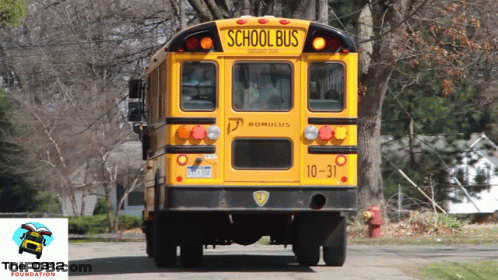 A School Bus With The Number 10-31 On It GIF