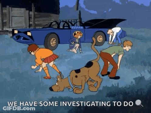 A Scooby Doo Cartoon With The Words We Have Some Investigating To Do On The Bottom GIF