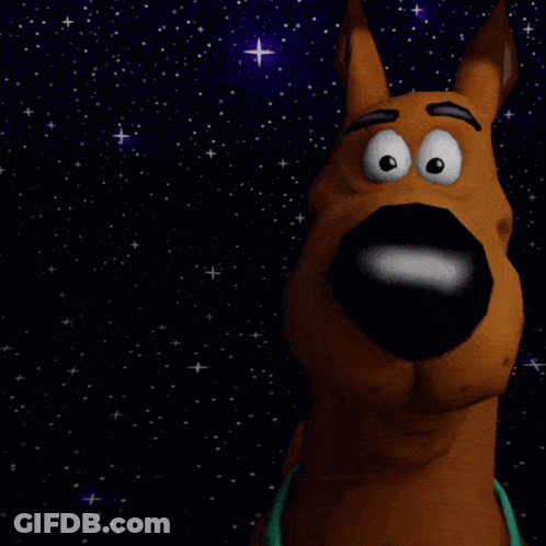 A Scooby Doo Poster That Says Ruh Roh Bestie On It GIF
