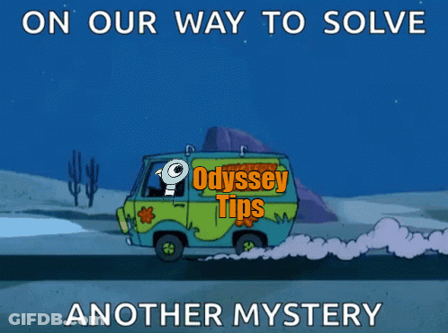 A Scooby Doo Van With The Words " On Our Way To Solve Another Mystery " On It GIF
