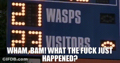 A Scoreboard With The Words Wasps And Visitors Written On It GIF