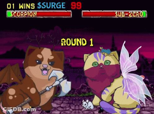 A Scorpion And A Fairy Are Playing A Video Game And The Scorpion Has 99 Points GIF