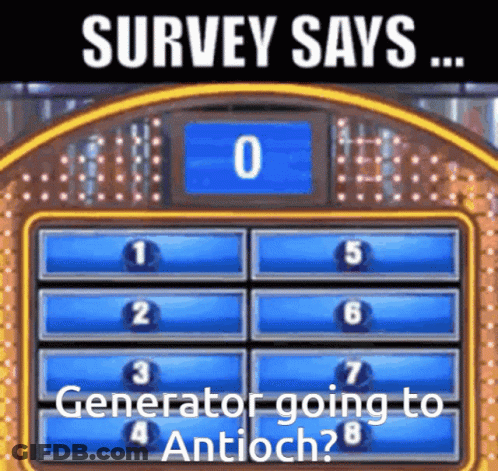 A Screen Says Survey Says Generator Going To Antioch ? GIF