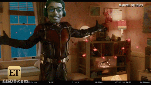 Boy In Ant Man Costume From Marvel GIF