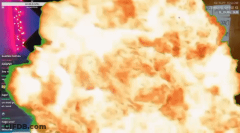 A Screen Shot Of A Video Game With A Huge Explosion GIF