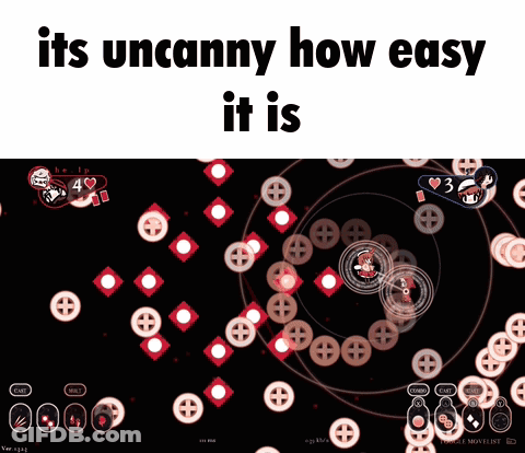 A Screen Shot Of A Video Game With The Words " Its Uncanny How Easy It Is " GIF