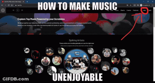 A Screen Shot Of A Website Titled How To Make Music GIF