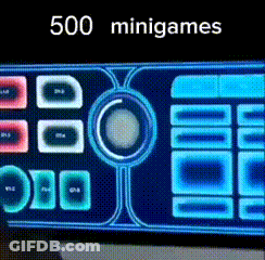 A Screen That Says 500 Minigames On The Top GIF