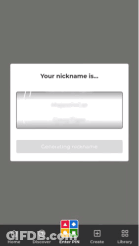 A Screen That Says Your Nickname Is On The Top GIF