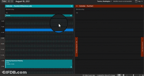 A Screenshot Of A Calendar For August 18Th 2021 GIF
