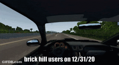 A Screenshot Of A Car With The Words Brick Hill Users On 12/31/20 On The Bottom GIF