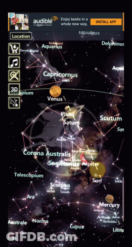 Constellation App Screenshot With Audible Ad GIF