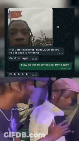 A Screenshot Of A Conversation Between Travis Scott And Someone GIF
