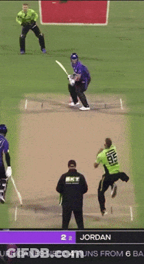 A Screenshot Of A Cricket Match Between The Hurricanes And Jordan GIF