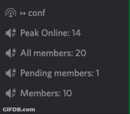 A Screenshot Of A Discord App Showing The Number Of Members And Pending Members GIF